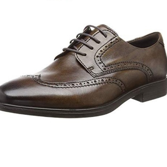 ECCO Men's Melbourne‎ Wing Tip Tie Oxford, Cocoa Brown Size EU 46/12-12.5 - Picture 1 of 5